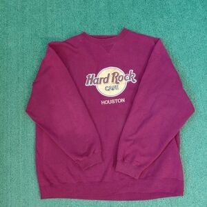 VINTAGE Embroidered Hard Rock Cafe Houston Crewneck Size XXL/XXXL
